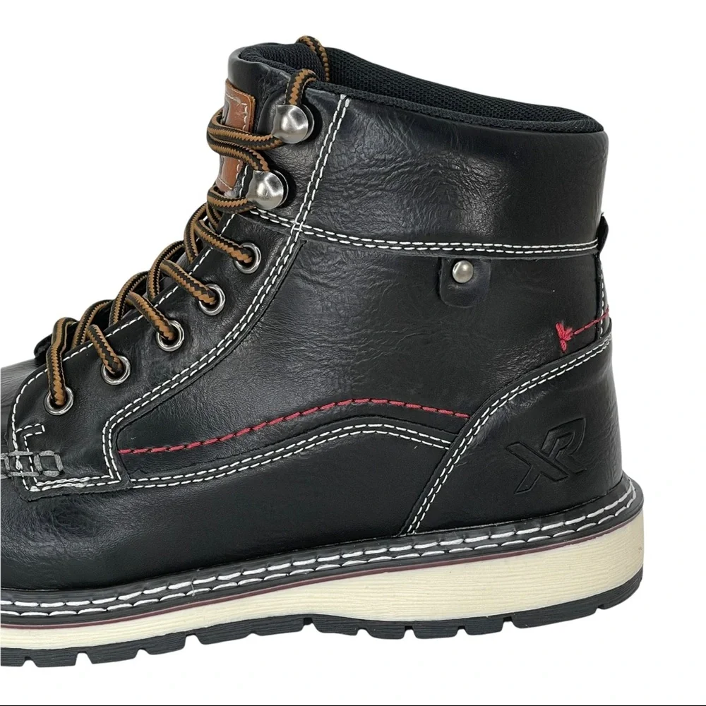 XRAY Black Faux Leather Cushioned Mens Ankle Boots - Picture 4 of 12